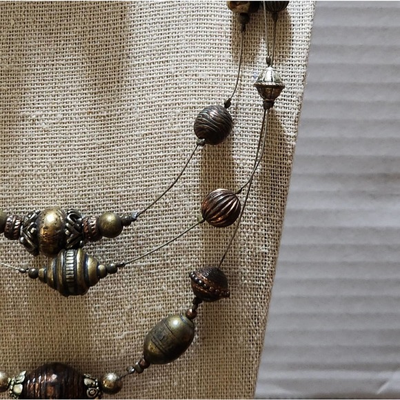 Premier Designs 2pc earrings and illusion beaded multi strand necklace - Picture 3 of 4